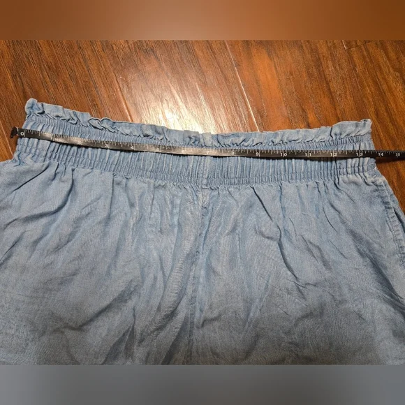 Aerie Chambray Medium Blue Pull On Shorts - Picture 8 of 12